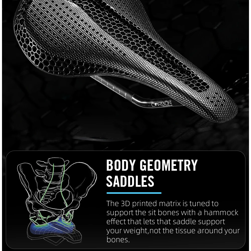 RYET Ultraleichter Carbon 3D-Gedruckter Fahrradsattel 190g/210g 7*9 Fahrrad-Sitzkissen für Rennrad MTB Mountain Gravel Radzubehör – Detail 17