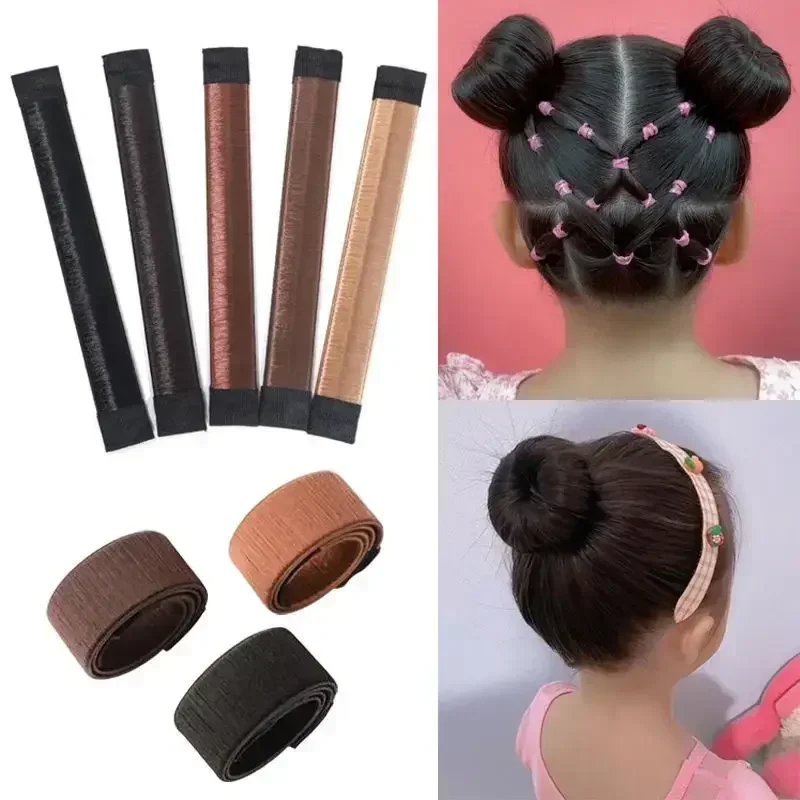 Hair Band Ball Twist Bun Maker Synthetic Donuts Bud Head Bands Sweet French Dish Made Kids Girls Hair Accessories