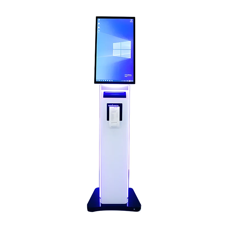 21.5 Inch Touch Screen Interactive Hotel Self Service Check in Kiosk with NFC/Thermal Printer/QR/Barcode Scanner and SDK