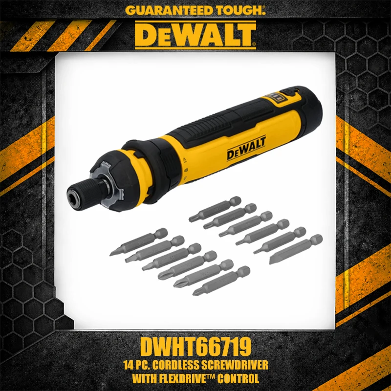 

DEWALT DWHT66719 14 PC. Cordless Screwdriver with FLEXDRIVE Control Power Tools Portable For Home Use