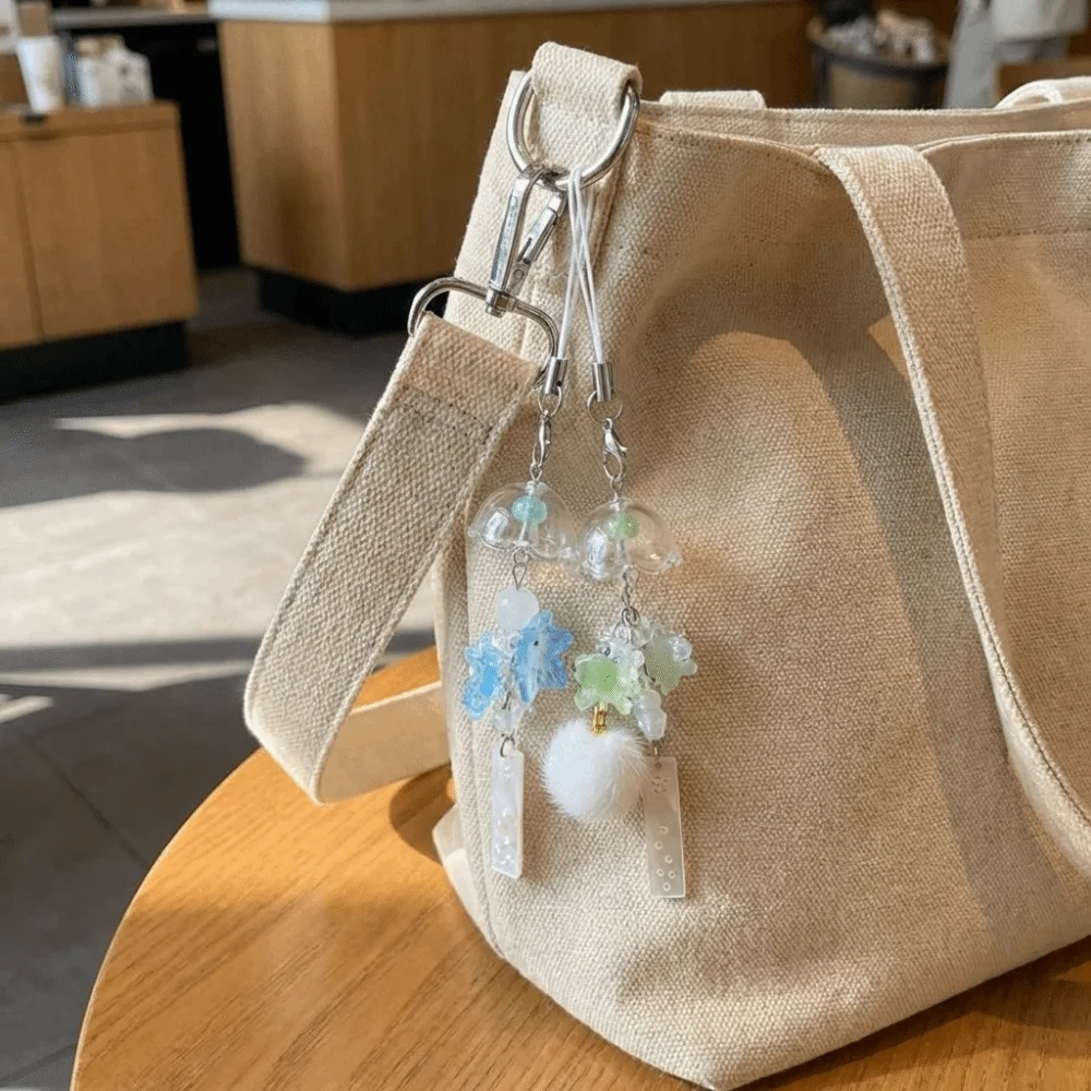 

Resin Jasmine Wind Chime Pendant Chinese-style Handmade Ice and Snow Maple Leaves Pendant Decorative Backpack Hanging Pendant