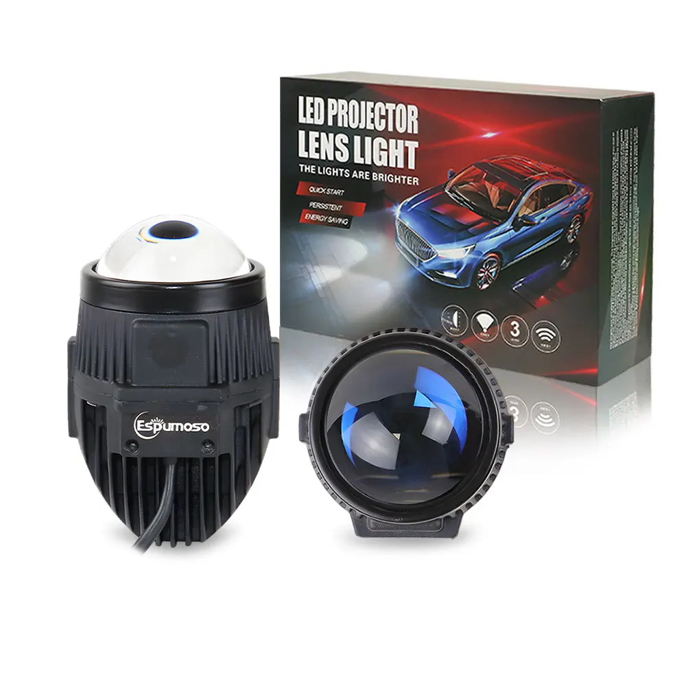 Bi LED Fog Lamp 2.0 Inch Mini Projector Lens Fog Light High-Power 3000K 6000K Laser Bi Lens Led Headlight for Car Spotlights