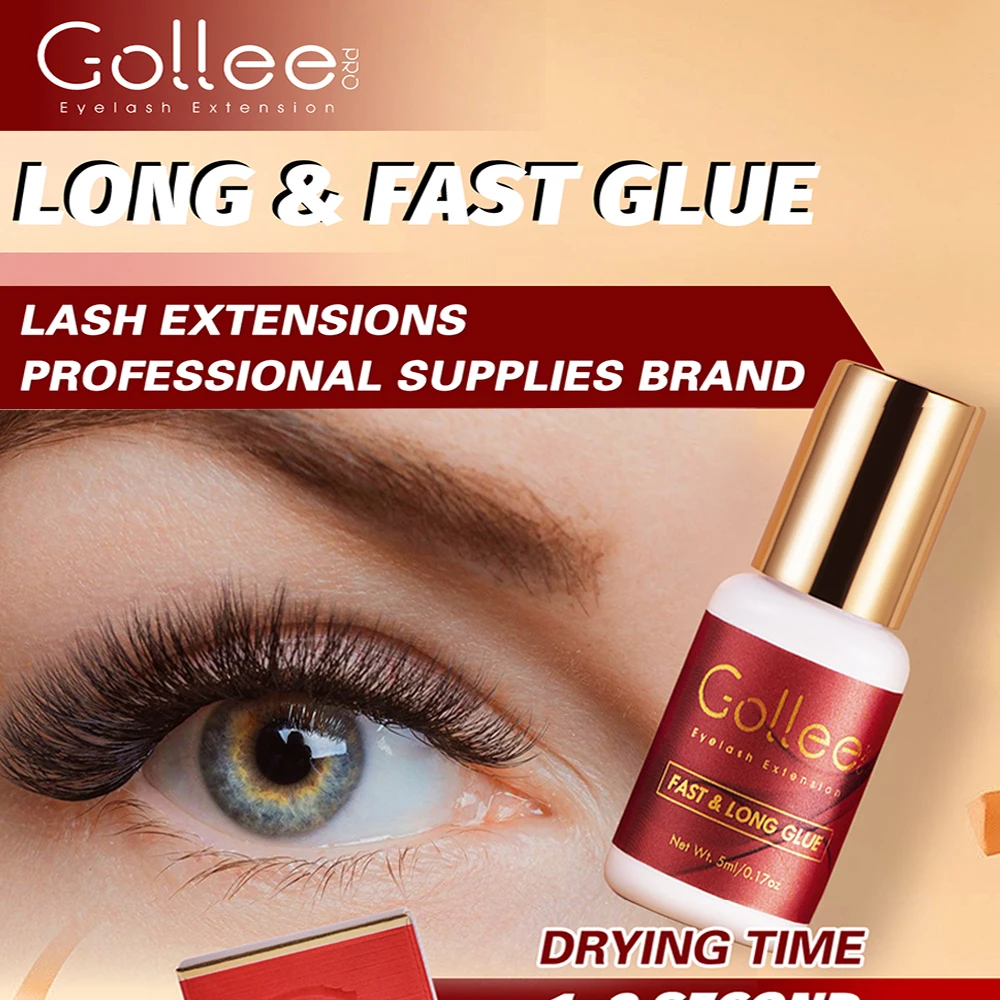 

Gollee 1s Fast Eyelash Extension Glue 6-8 Weeks Golle Eyelash Extension Adhesive Waterproof Eyelash Extension Supplies