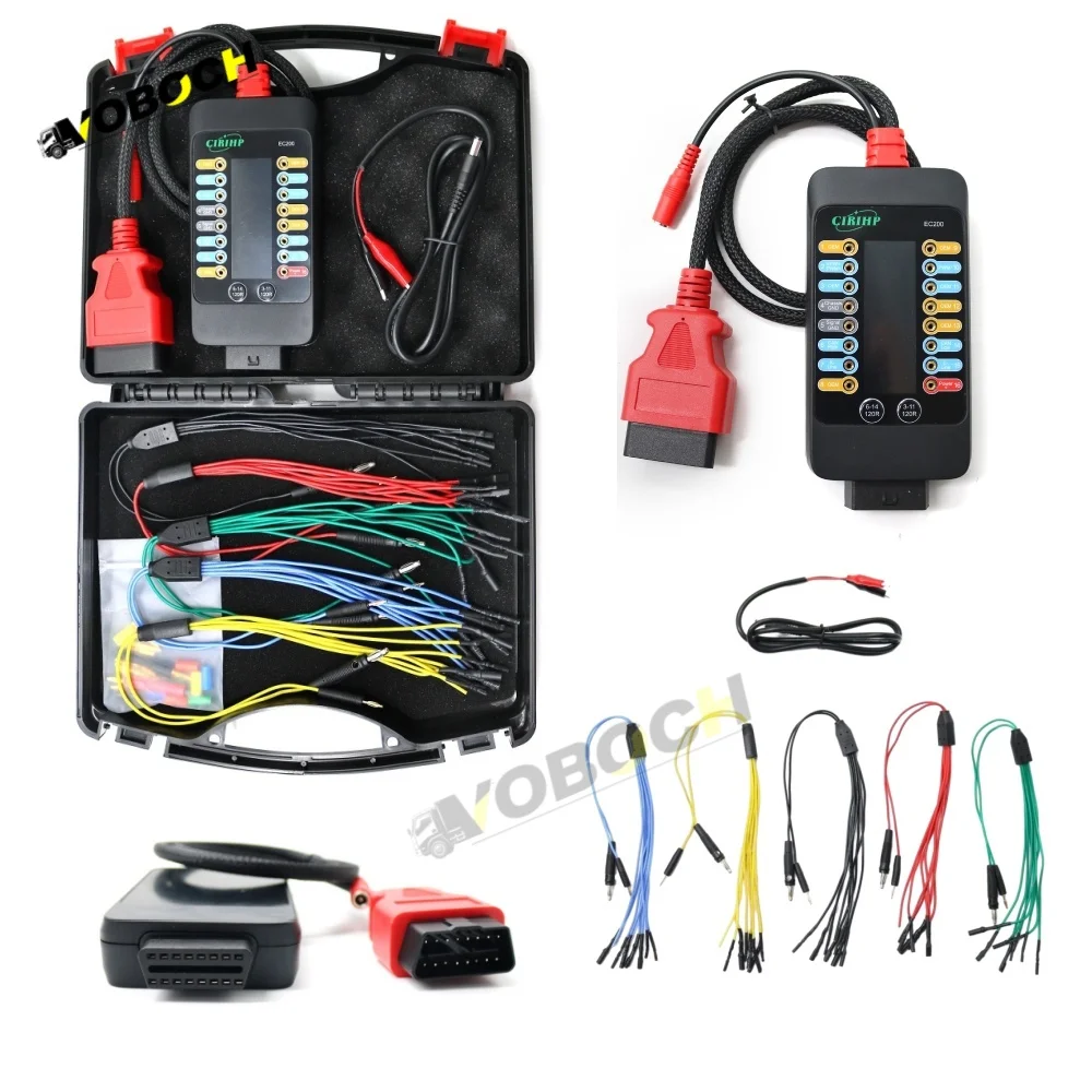 

OBD2 Breakout Box with LCD Display 12V/24V CAN Tester Box with Built-in 120ohm Resistors for ECU Testing Tool on Bench