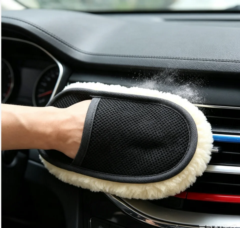 1/3pcs Car Cleaning Sponge Glove Car Polishing Washing Mitt Gloves Microfibre Wash For Automotive Kitchen Homes Cleaner Tools