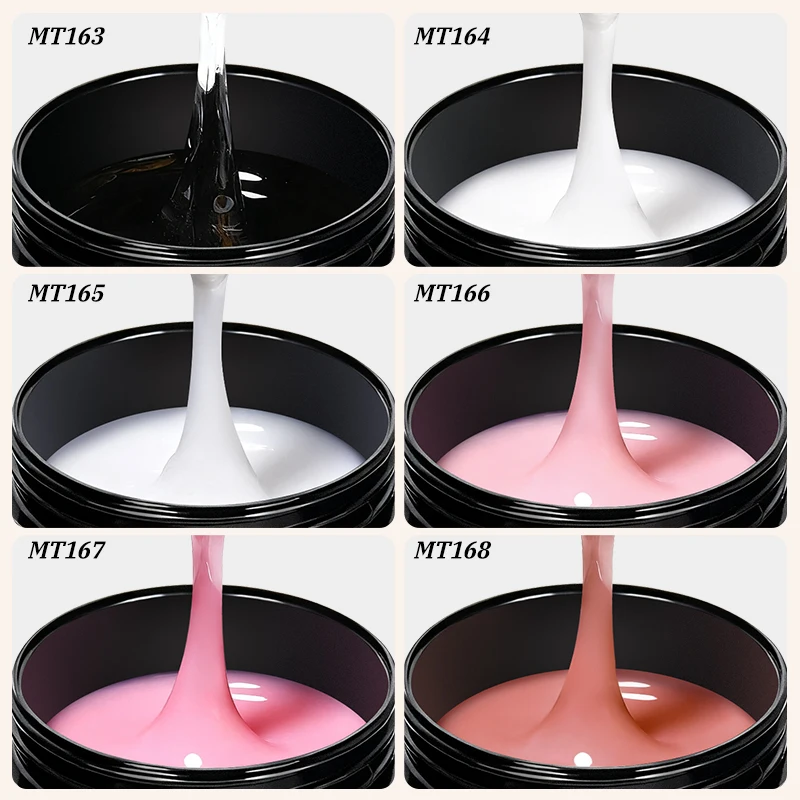 100 مللي واضح الأبيض الوردي تمديد جيل للأظافر UV LED العلاج منشئ جيل للأظافر الاكريليك الفرنسية مسمار الفن شبه دائم UV جل الورنيش