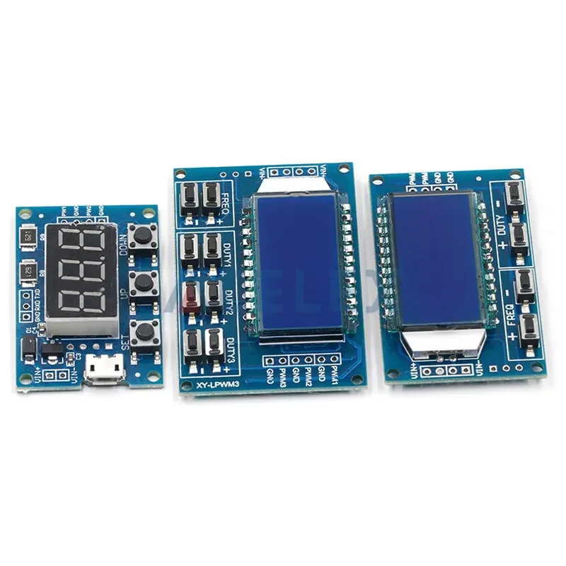 Imagem -03 - Gerador de Sinal Pwm com Display Lcd Frequência de Pulso Ciclo de Trabalho Módulo Ajustável Placa Pwm 1hz 150khz 3.3v30v