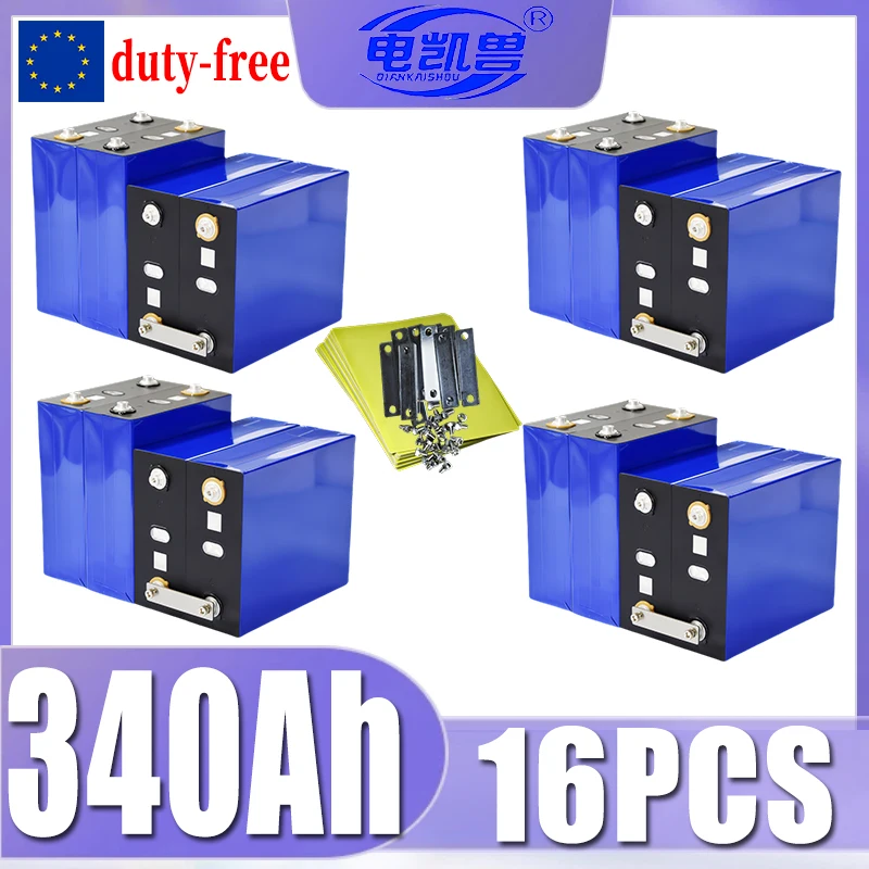 16 шт. LiFePO4 аккумуляторов 3.2V 360Ah 340Ah 320Ah 310Ah 280Ah 100Ah 32Ah, новые, класс А, для DIY проектов 12V 24V 48V, для солнечных батарей, автодомов, электромобилей, кемпинга, без НДС