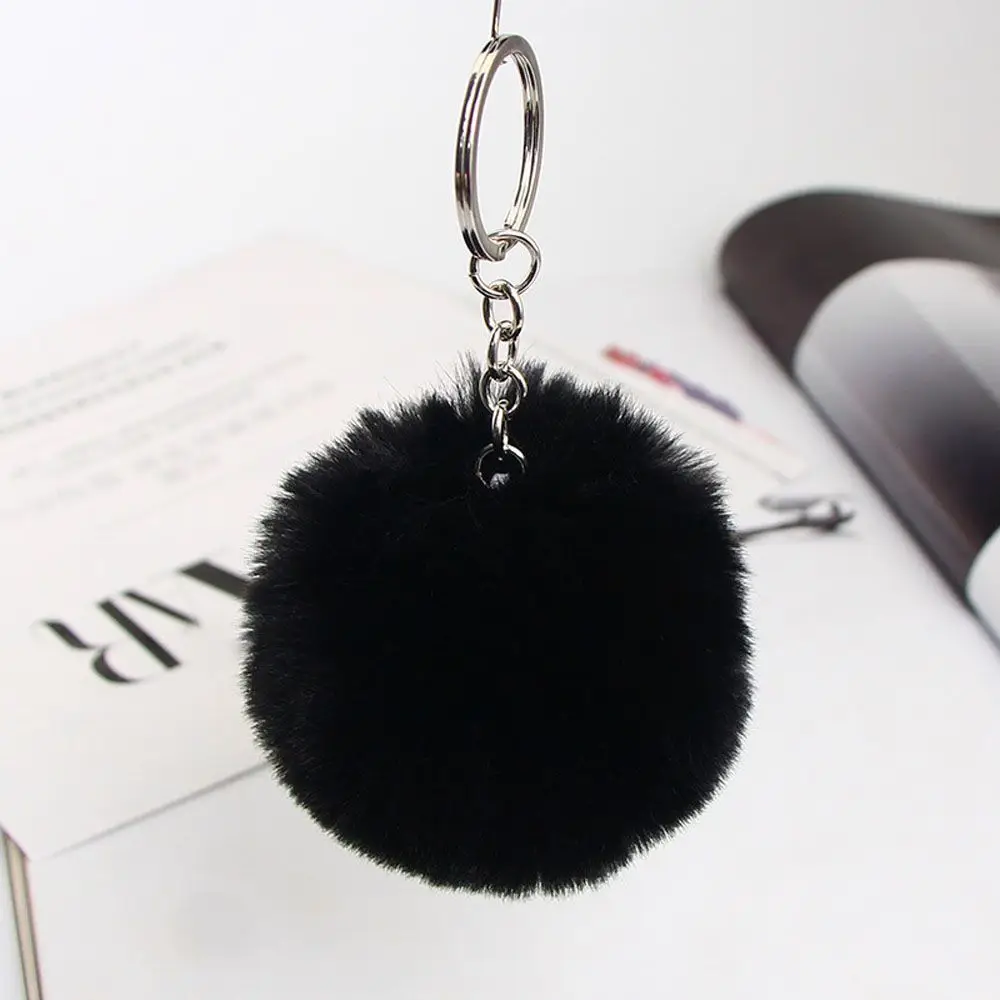 For Woman Soft Pompom DIY Jewelry Fur  Ball Key Chain Key Ring Keychains Fashion Accessories