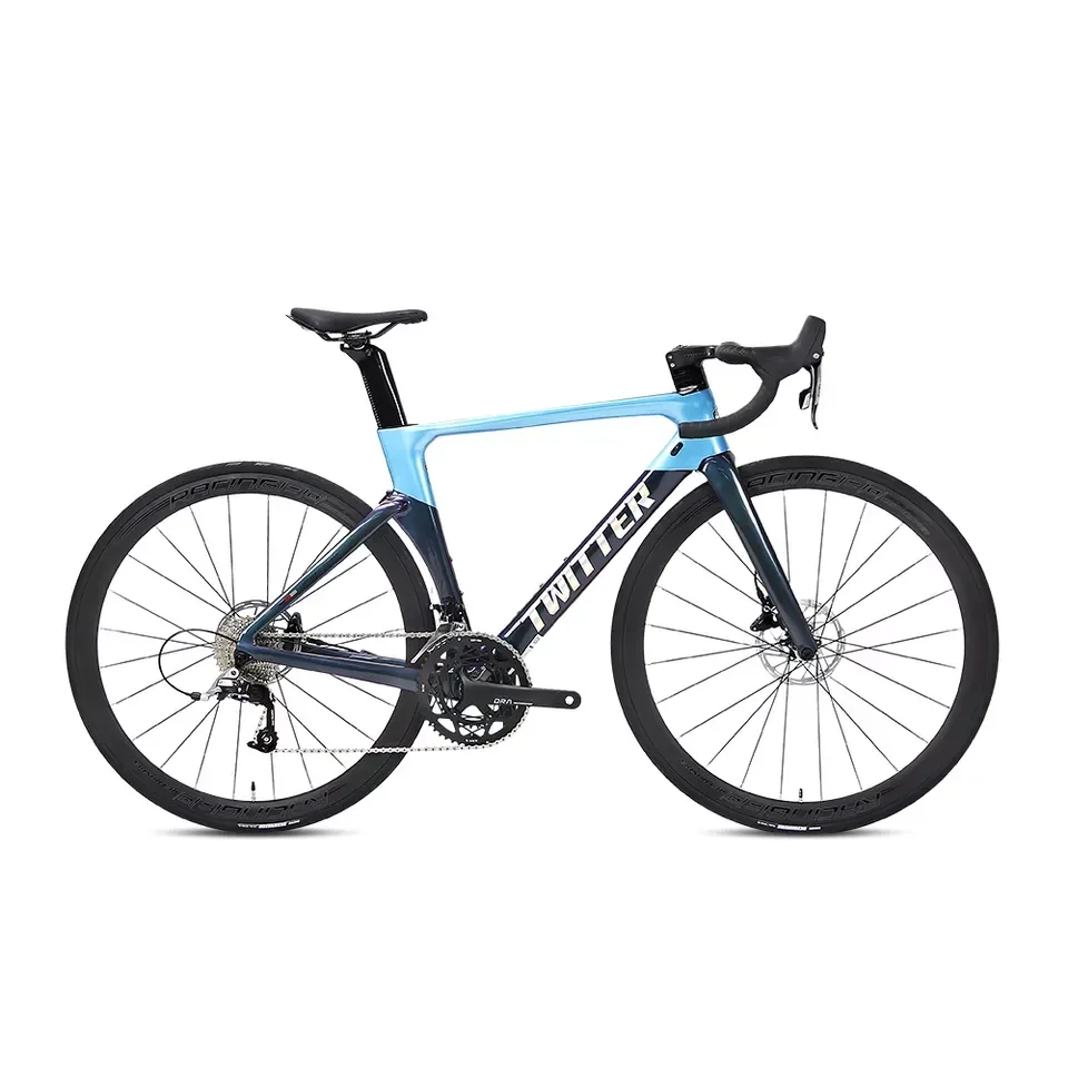 Twitter Cycle Disc Shimano 105/R7000 22 Speed Racefiets 700c Fiets Holografische Race Carbon Racefiets Met Schijfrem