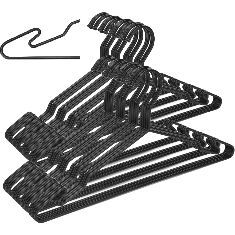 

Luxurious Hanger Set Heavy Duty Metal Hangers with Unique Hook Design Durable & Sturdy Coat Hangers 4mm Thick Withstands