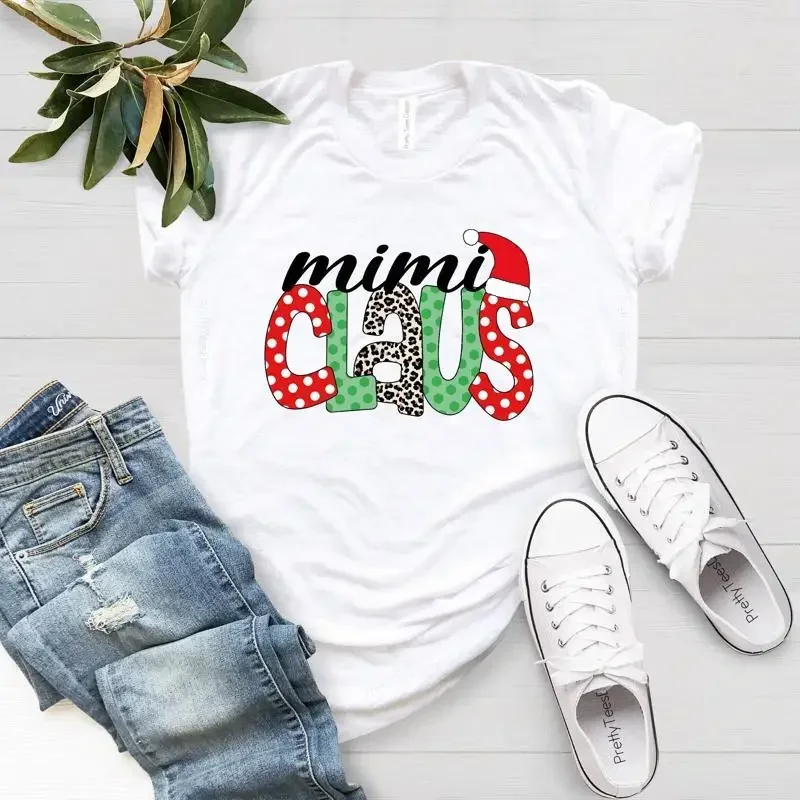 Bella Canvas 3001 Christmas T Shirt Mimi Claus Grandma Santa Nana For