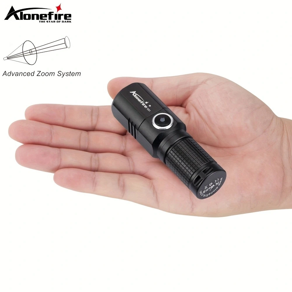 Zoomable High Bright Palm Small Mini Flashlight Type-C Rechargeable Portable Hiking Camping Fishing Night llighting flash light