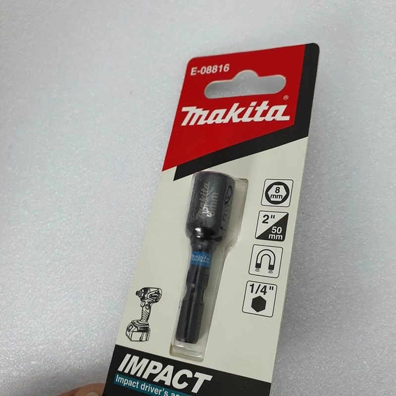 Makita E-08816 Impact Black Magnet Drill Bit Holder 8MM/50MM Hexagonal Handle High Hardness Tool Accessories