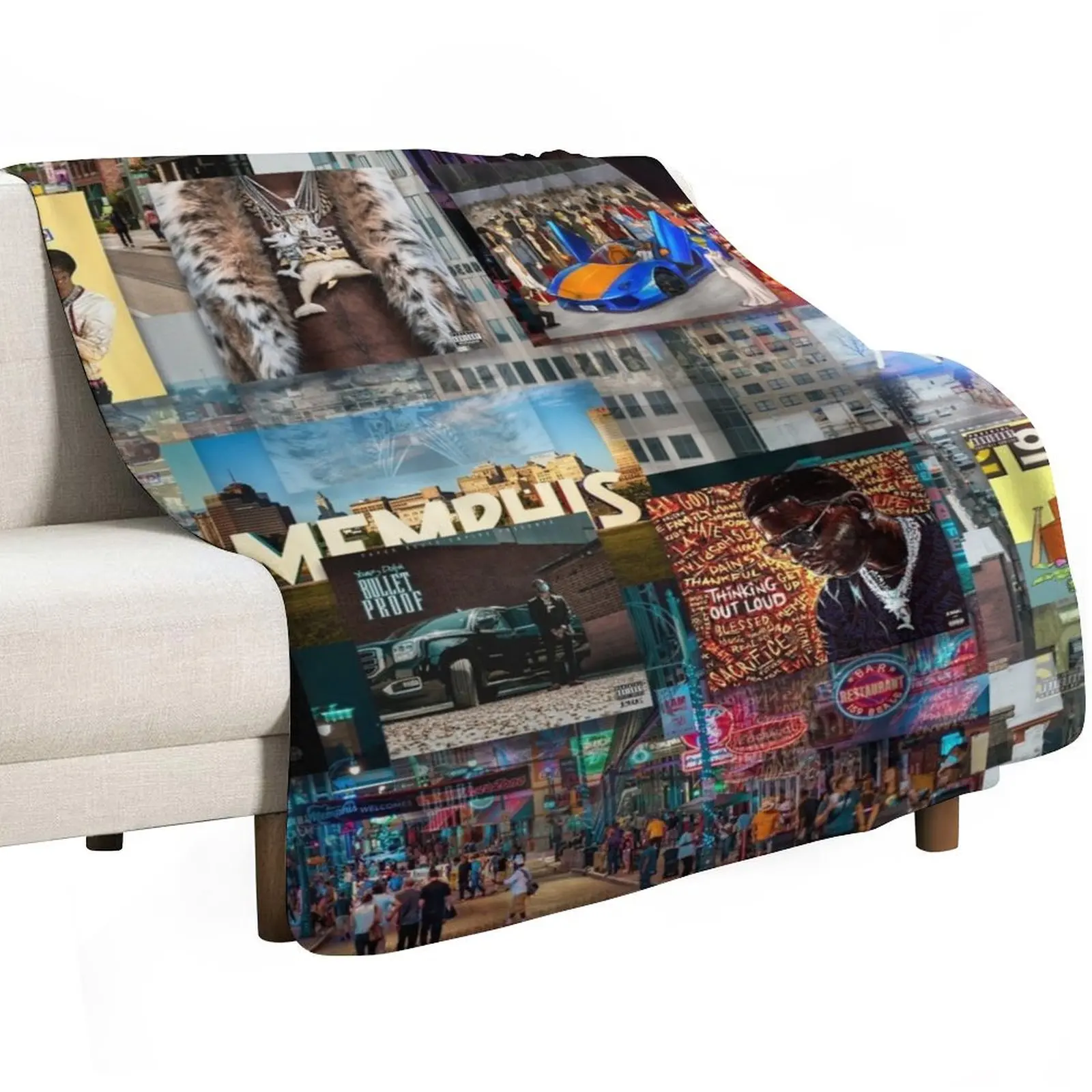 Young Dolph | Hall of Fame Collage Throw Blanket Shaggy Single Tourist Cute Plaid Baby Comforter Blankets