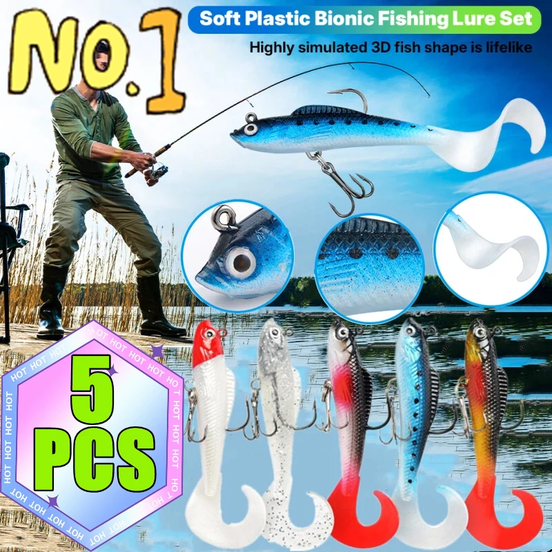 2 in Curly Tail Grub Fishing Lure, Clear/Red Flake, 10 ct 2 in Curly Tail Grub Fishing Lure, Clear/Red Flake, 10 ct