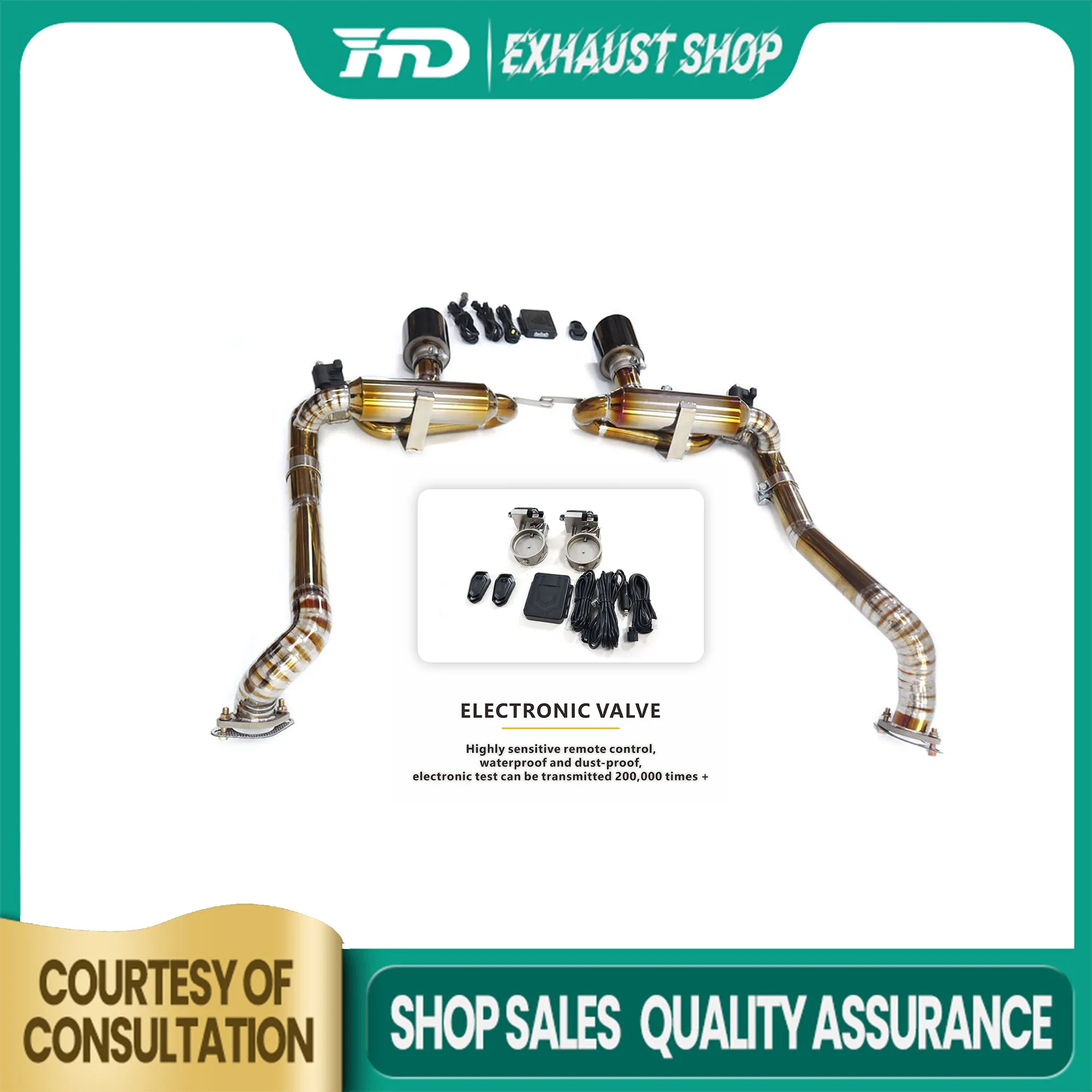 

High Quality Catback For Porsche 718 982 2.0T Upgrade GT4 Titanium Alloy Electronic Valve Muffler Tips Non-destructive HMD