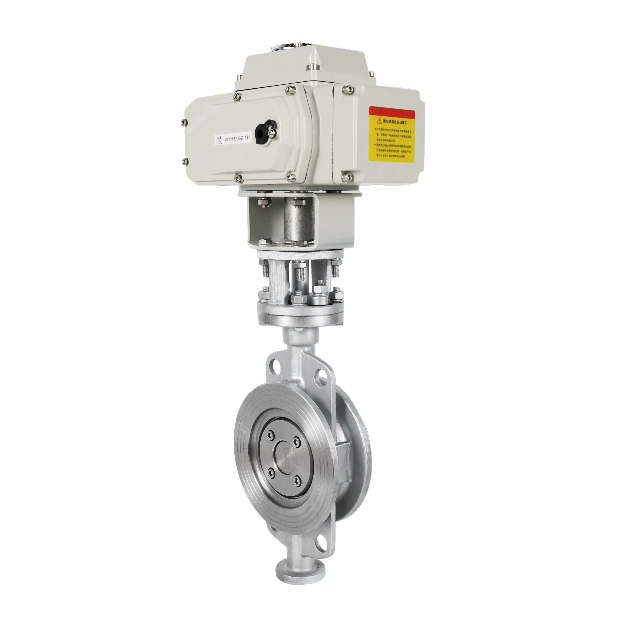 D973W-16P Electric Butterfly Valve Switch Explosion-Proof Adjustment Stainless Steel Electric Wafer Hard Seal Butterfly Valve