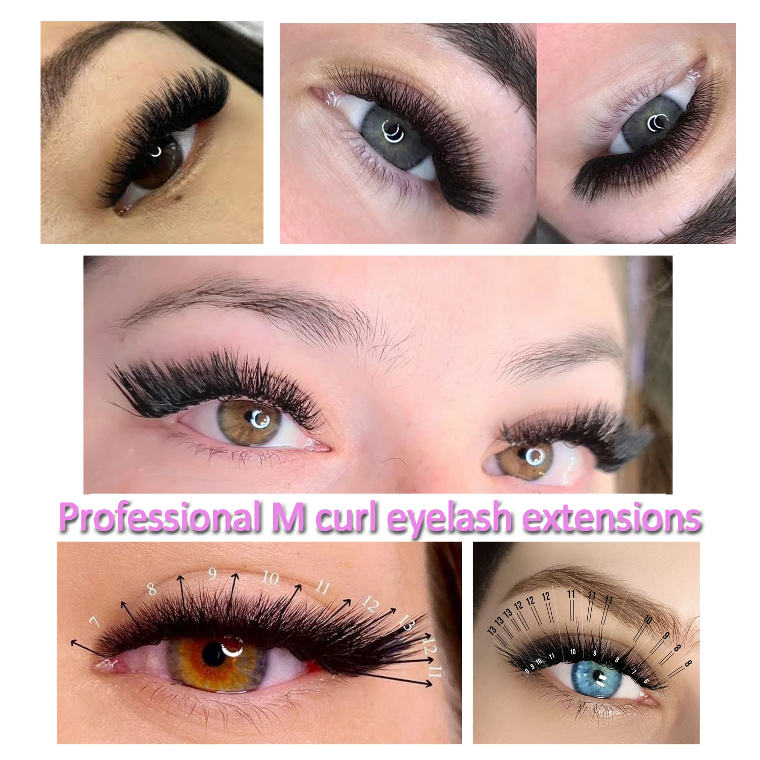 Neue 5DW M Curl Wimpernverlängerungen 4DW 2D YY Vorgefertigte Volumenfächer 7mm 3DW LU/L Individuelle Wimpernbündel Cilios 5W Naturhaar