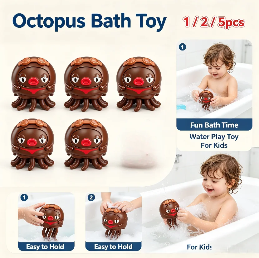 Black Baby Twisting Octopus Clockwork Dancing Toy Children's Puzzle Grabbing Doll Machine Small Gift for Kids