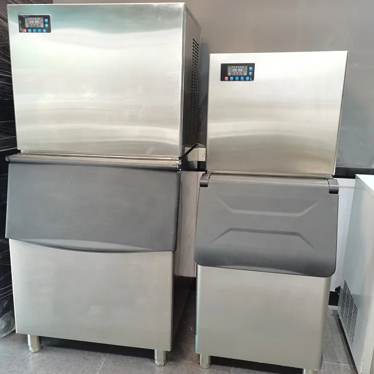 Fully Automatic Pellet Snow Ice Maker 350kg ice maker Supermarket seafood fresh keeping crushed ice cube maker