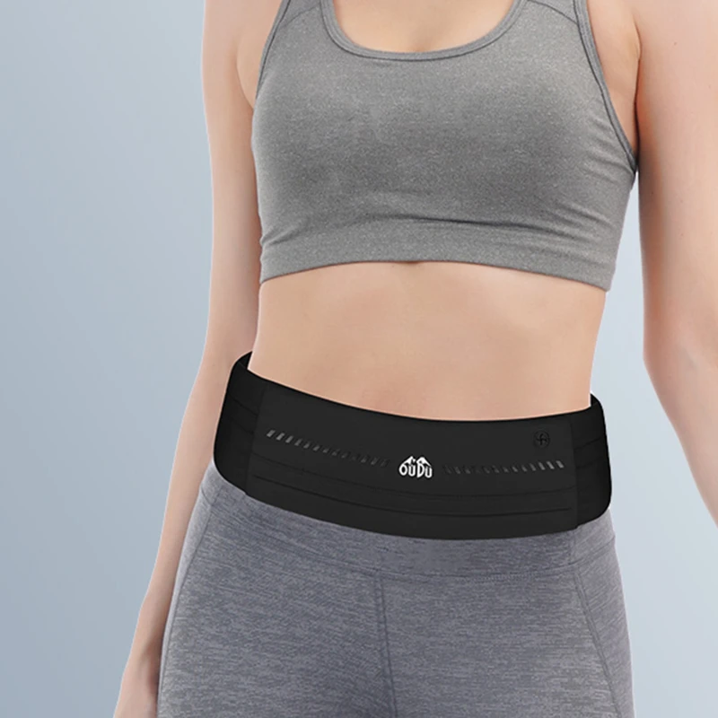 الخصر حقيبة الرياضة الرجال حقيبة بحزام رقيقة جدا مقاوم للماء صغيرة النساء تشغيل حقيبة خصر خفيفة مكافحة سرقة الخصر حزم غير مرئية الصدر حزمة #2