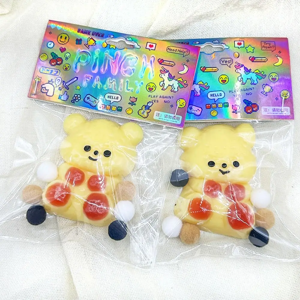 1Pcs New New Fidget Butter Bear Pinching Toy Silicone Creamy Squeeze Toy Simulation Super Soft Stress Relief Toy