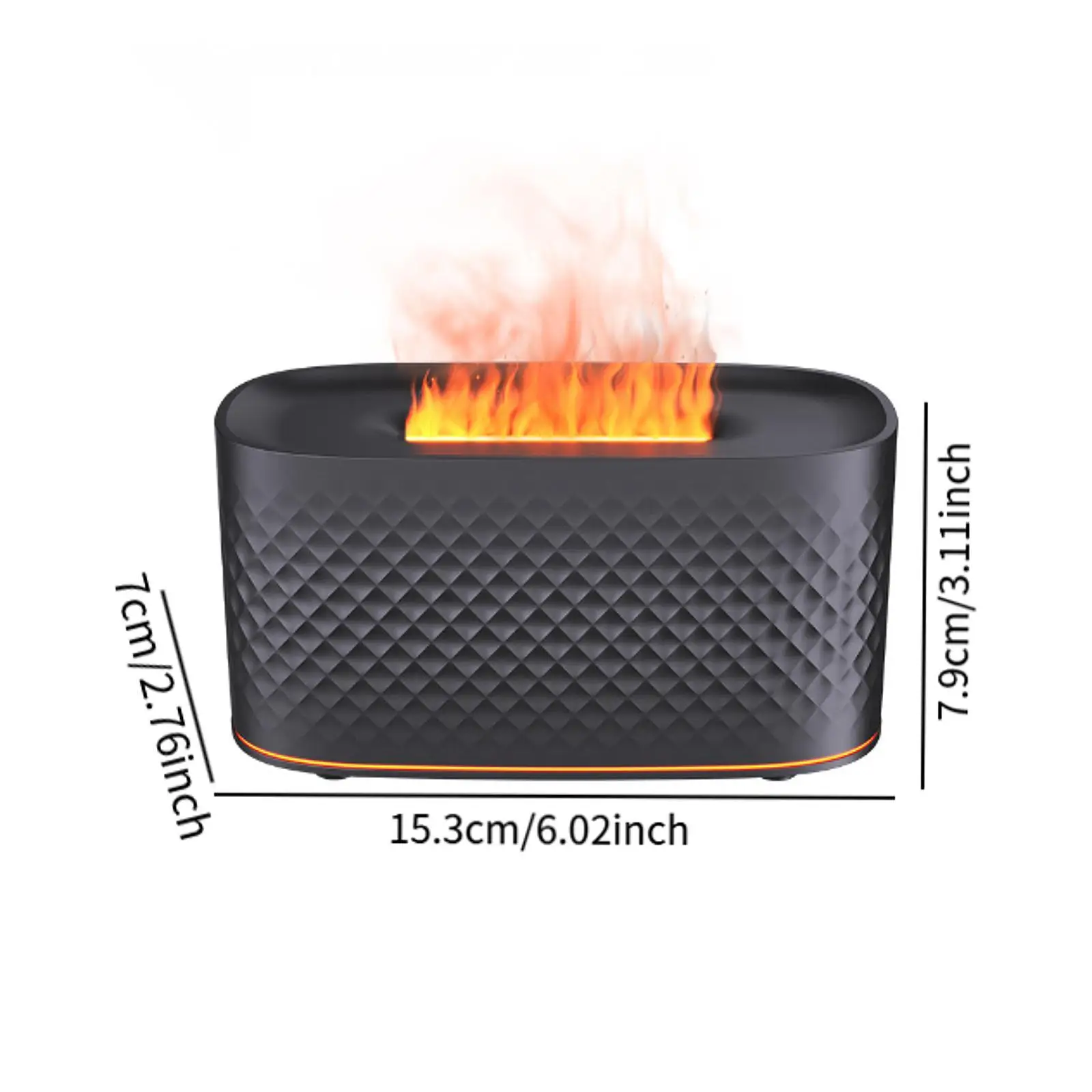 Umidificador de ar chama 160ml, presente, interruptor de desligamento automático, difusor de óleo essencial, spray de 2 modos para carros, berçário interno, escritório de inauguração