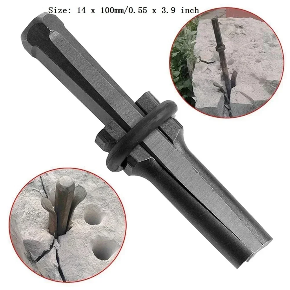 5Set 9/16 Inch Metal Stone Splitter Plug Wedges Feather Shims Rock Stone Splitter Hand Tools 14mm For Splitting The Hard Stone