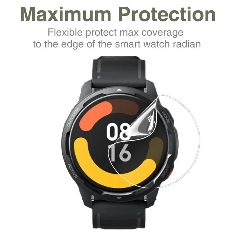 ฟิล์มป้องกันหน้าจอแบบนิ่มสำหรับนาฬิกา Xiaomi Mi Watch S1 Active Pro S3ขนาด42มม. 46มม. ฟิล์มไฮโดรเจลสำหรับนาฬิกา Mi Watch Color 2ไม่ใช่แก้วฟอยล์