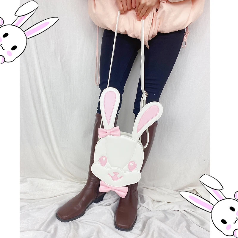 Kawaii Bunny Shaped Purses and Handbags for Women Cute Lolita Shoulder Bag Girls Crossbody Bag Fashion Cosplay Messenger Bag