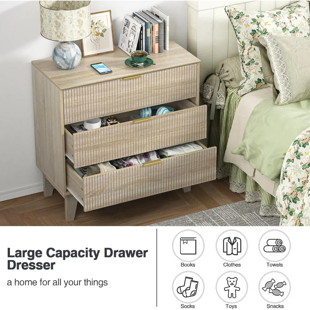 منضدة خشبية كبيرة ذات 3 أدراج، طاولة بجانب السرير موفرة للمساحة، خزانة تخزين، طاولة نهائية للأريكة #3