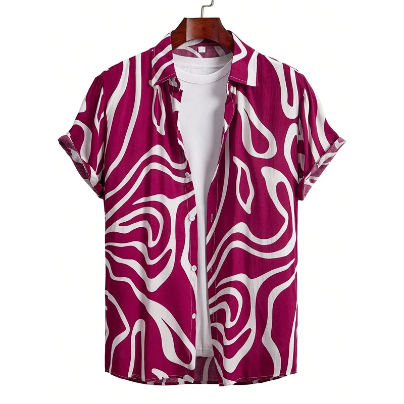Colorful Hawaiian Shirt with Irregular Patterns