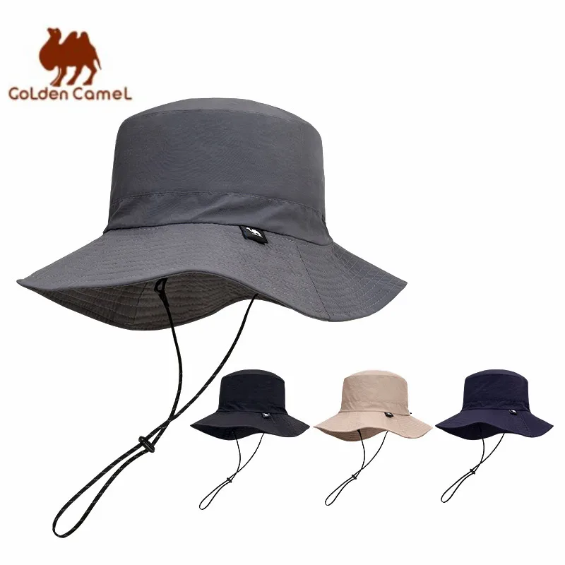 GOLDEN CAMEL Hiking Hats Men Women Sun Protection Fisherman Hat Quick-dry Tactical Sun Foldable Caps for Men Trekking Fishing