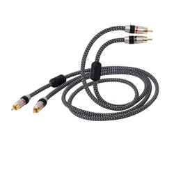 1 para 5N OFC kabel audio RCA gorączka audio przewód sygnałowy transmisji pierścień magnetyczny