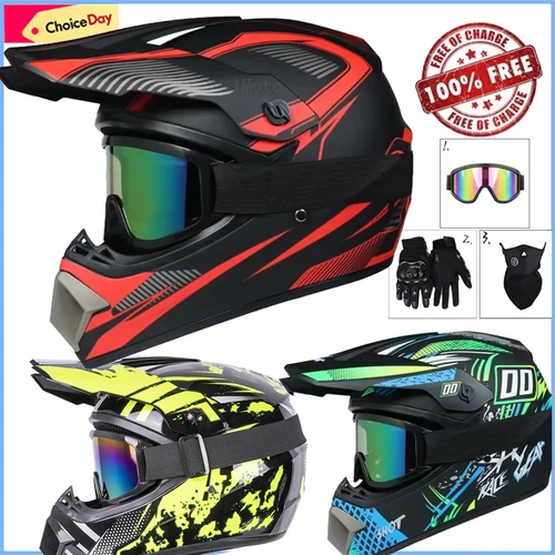 Casco de seguridad para Motocross hombre Casco Motocross bicicleta cuesta abajo Capacete ATV Casco cruzado niño Casco de motocicleta Dot Abs Unisex