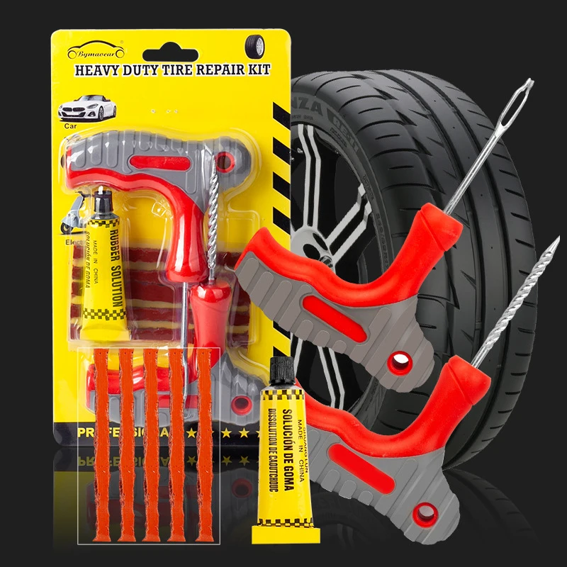 Auto Tire Repair Kit Vacuum Tire Emergency Repair Kit Rubber Strip Glue Motorcycle Bicycle Tire Repair Tools