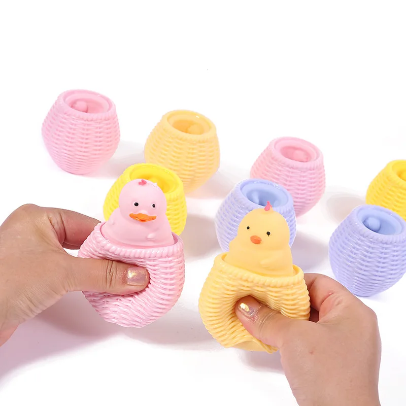 

1PC Squeezing Toys Chicken Antistress Silicone Decompression Toy Telescopic Squeeze Toys Stress Reliefing Gift For Adult Kids