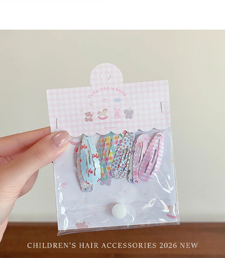 10er-Set Niedliche Blumen- und Frucht-Haarspangen für Kleinkinder, Schonende Wellenkanten-Haarklammern für Baby- und Kinderfransen – Detail 6