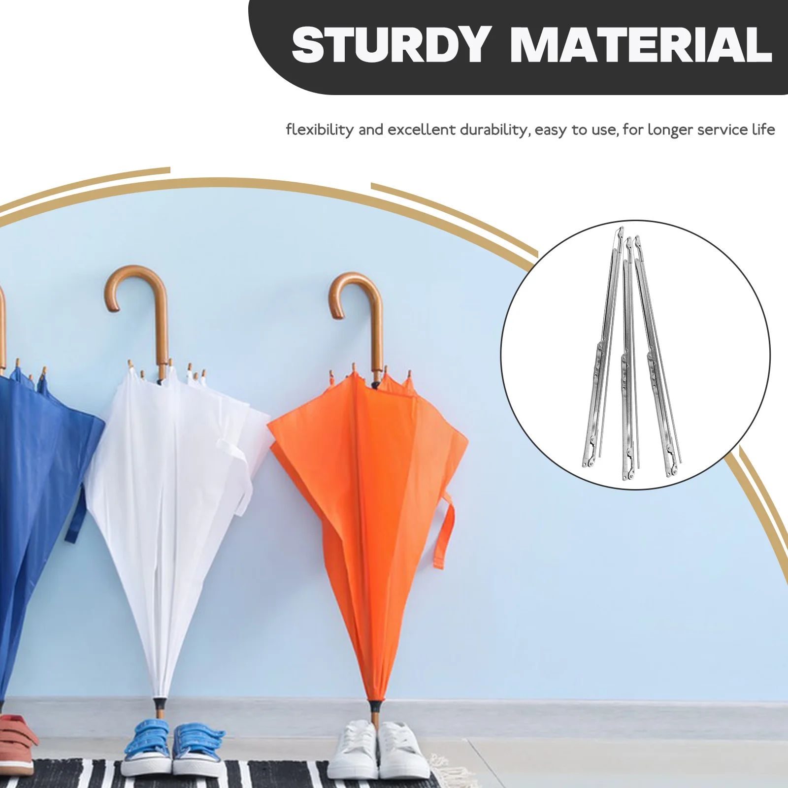 

3Pcs 63mm Umbrella Ribs Accessories Folding Umbrella Repairing Accessories Durable Folding Repair Parts Furniture Components