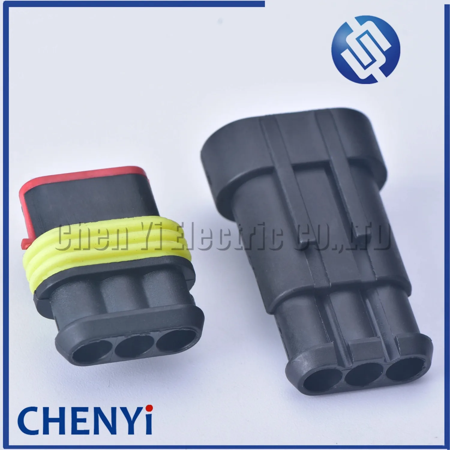 5 sets 3 Pin way Electric Automotive Connector sealed Waterproof Auto Plug With pins And Seals 282087-1 282105-1
