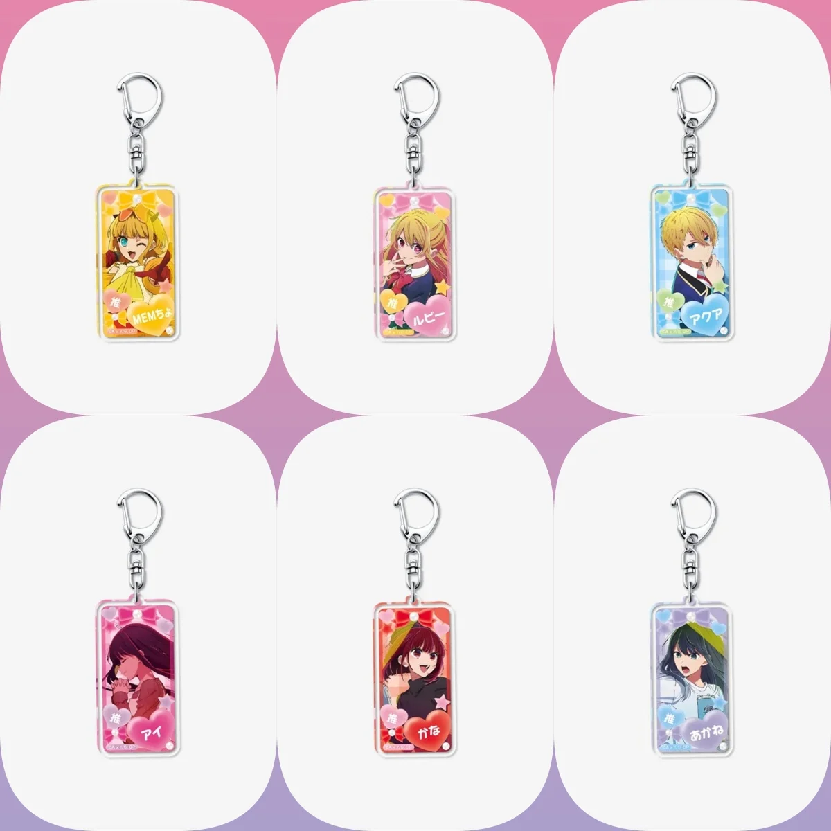 

6cm Oshi No Ko Acrylic Stand Ruby Hoshino Ai Aqua Anime Acrylic Keychain Collection Desk Cute Ornament Accesorios Christmas