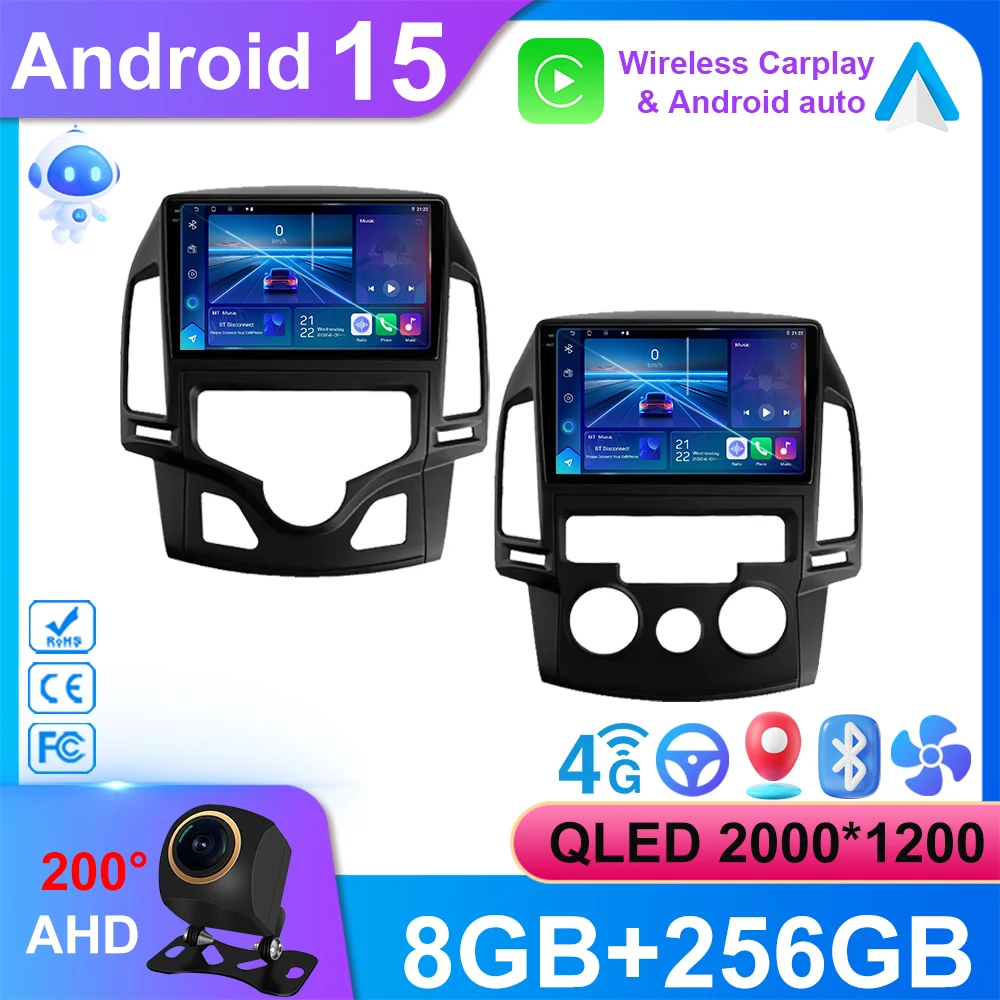 

Car GPS For Hyundai i30 1 FD 2007 - 2012 Android 15 5G wifi Radio Stereo Multimedia Player Navigation Wireless Carplay HDR QLED