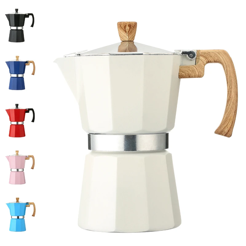 

Stovetop Espresso Mokapot Italy custom express Top Classic Aluminum 3 6 Cups Italian Coffee Maker Moka Pot