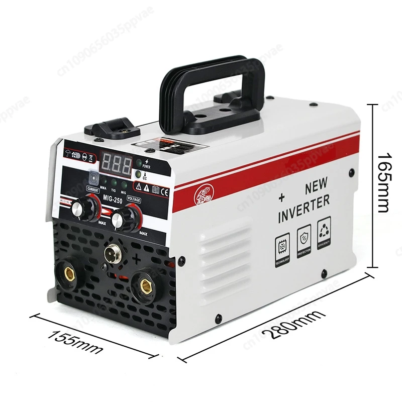 Mesin Las Inverter IGBT 4 in 1 MIG MMA TIG 250A 220-240V Portabel untuk Pengelasan Busur di Rumah, Garasi, dan Fabrikasi Logam, Ringan