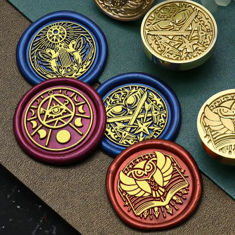 Western Mythology Series Wax Seal Stamp Fire Painting Copper Stamp Head DIY Envelope Logo Sealing Party Invitation Scrapbooking