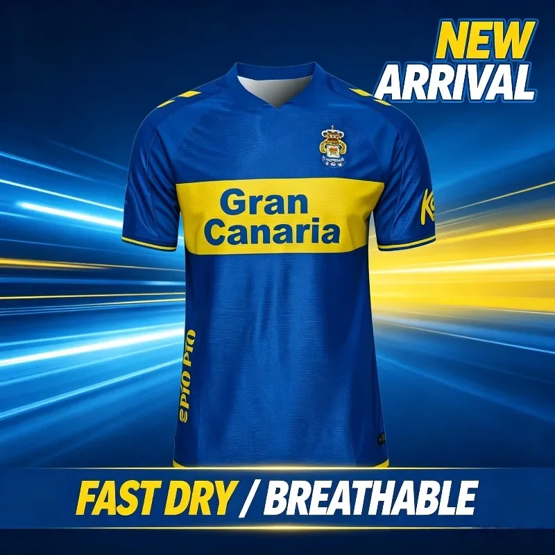 New 3D Printed Spanish Las Palmas Style Multi-color Football Jersey with Canary Island Print for  Training and Competition