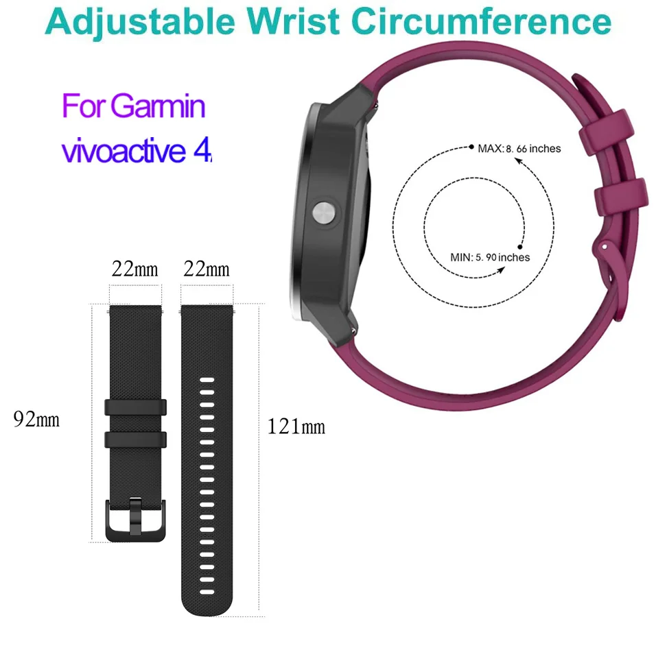 20mm 22mm cinturino per Amazfit GTR 42mm 47mm cinturino sportivo in silicone Amazfit bip u pro cinturino Amazfit GTS 3 2 2E/GTR 3 Pro