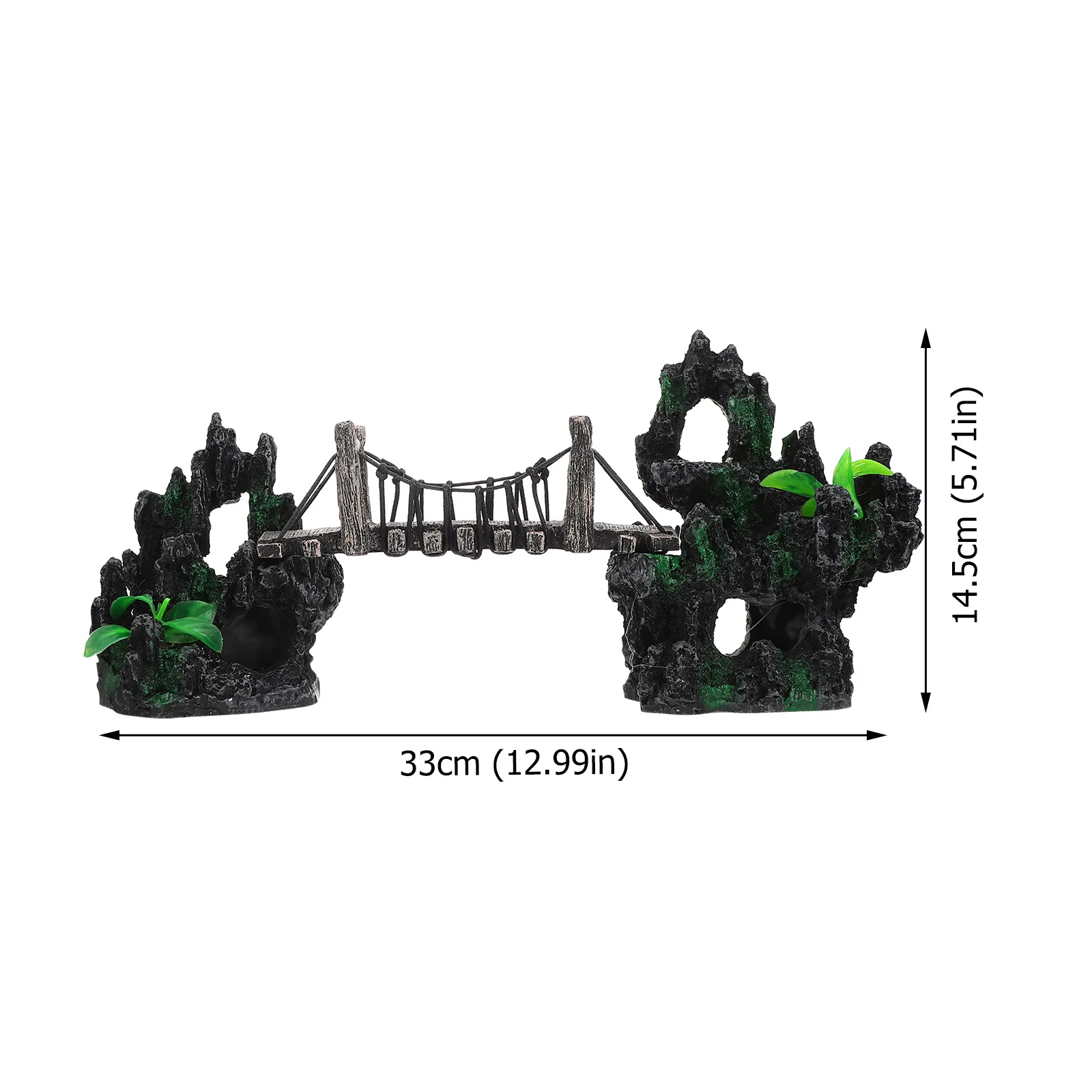 خزان الأسماك جسر تعليق الراتنج ديكور الزينة الإبداعية حوض السمك الديكور الجنينة الراتنج الحرفية جسر تحت الماء