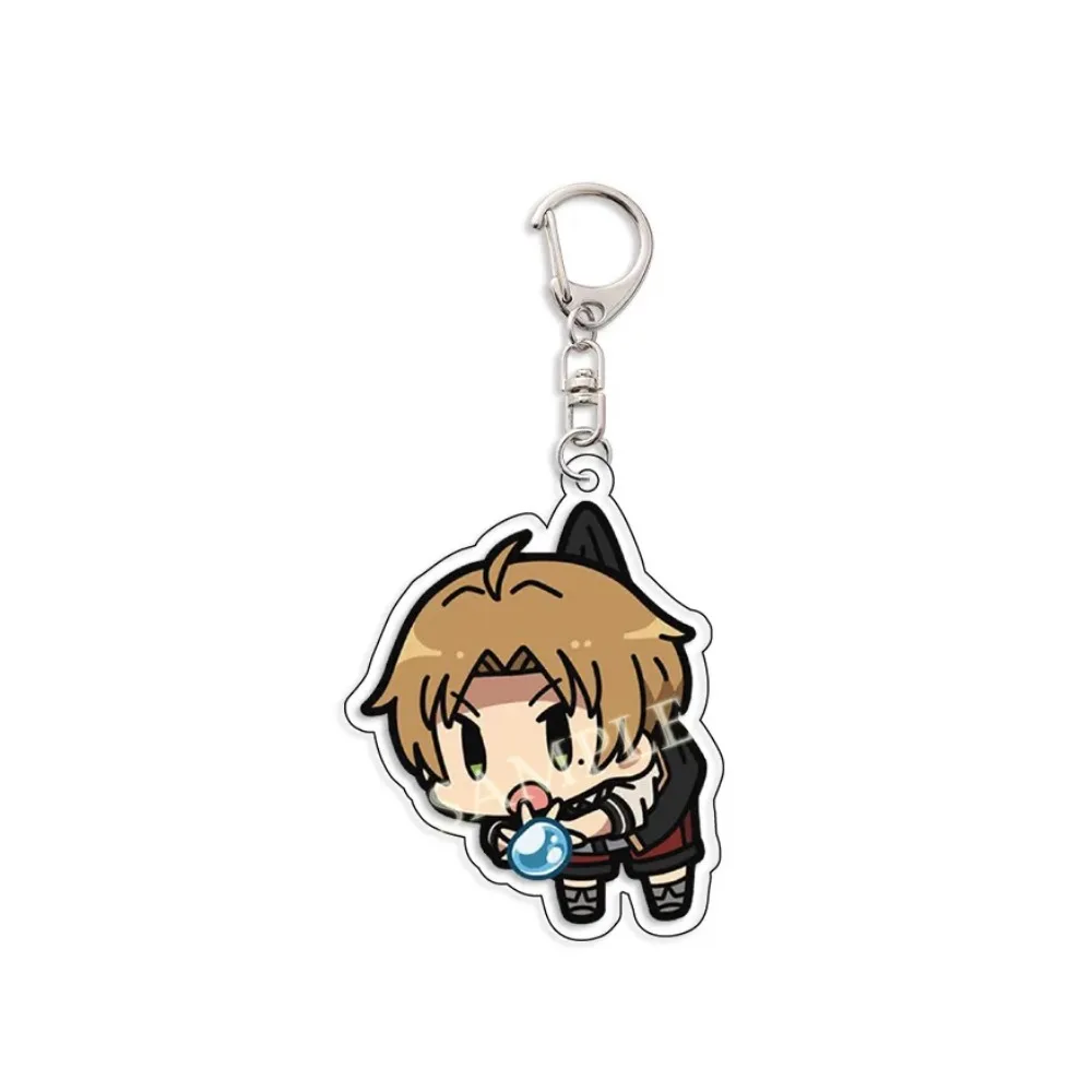 Anime Reincarnation Roxy Migurdia Keychain Anime Figures Acrylic Metal Key Chain Ring Purse Bag Ornament 2025